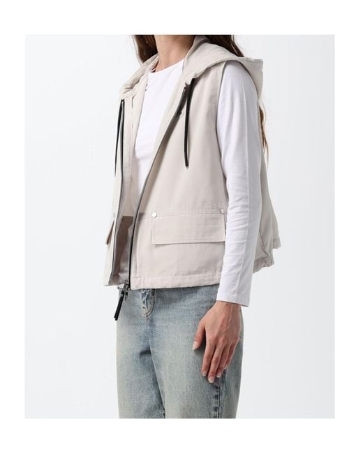 Moose Knuckles Gray Sleeveless Hooded Vest