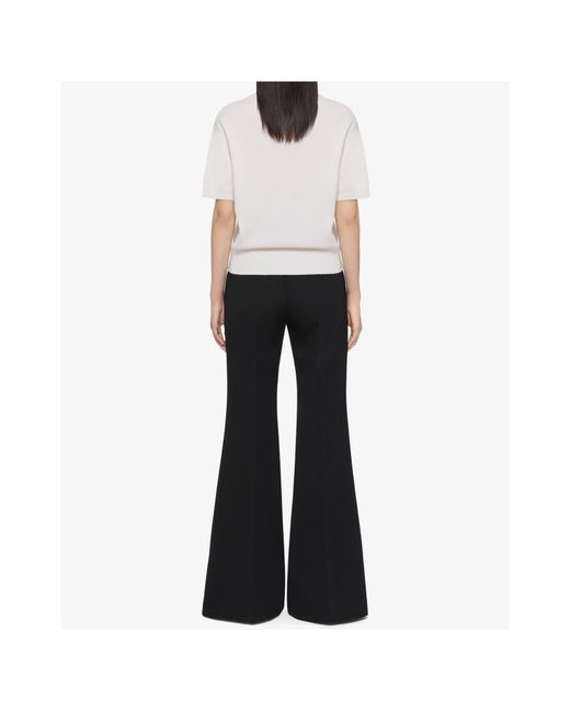 Givenchy White 4G Pattern Short-Sleeved Sweater