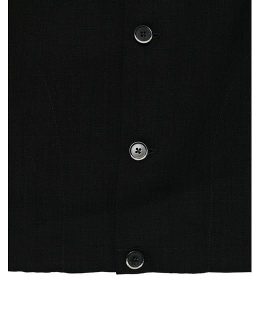 Barena Black Button Hooded Jacket for men