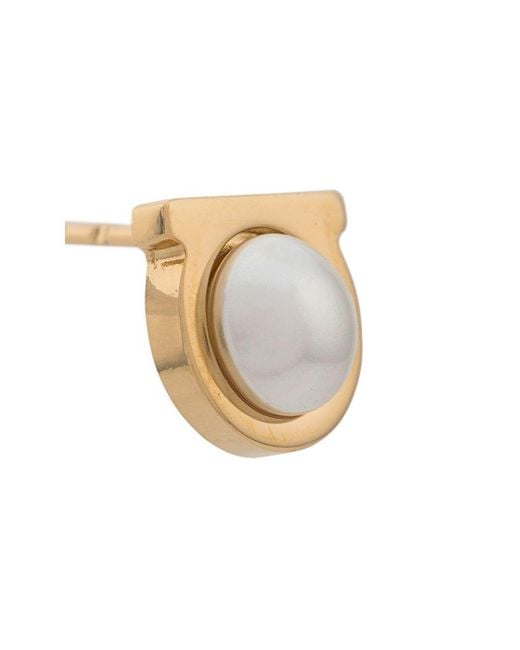 Ferragamo Metallic Ferragamo Embellished Stud Earrings