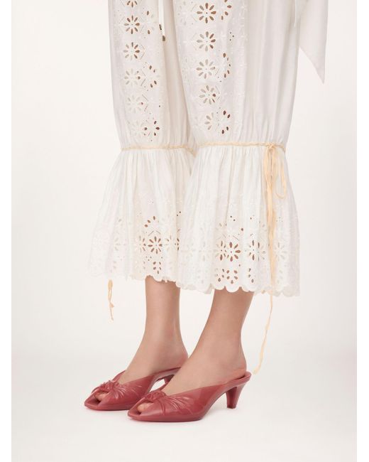 Chloé White Fluid Drawstring Pants