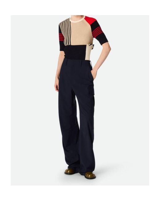 Bottega Veneta Blue Fine Cargo Trousers