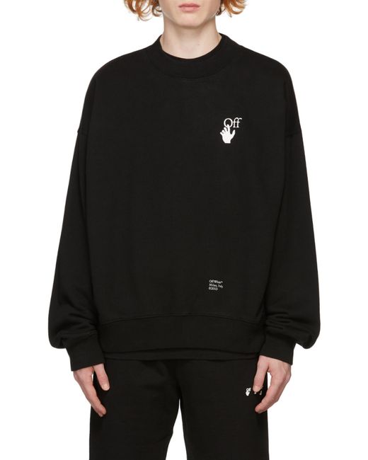 Off-White c/o Virgil Abloh Black Carav Arrows Motif Sweatshirt for men