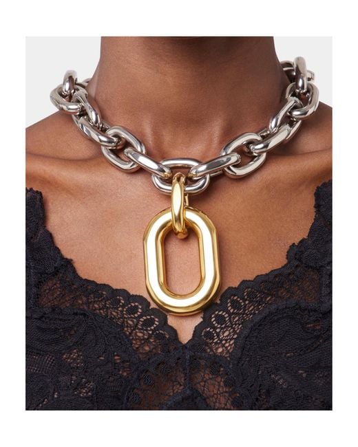 Rabanne Metallic Xl Link Necklace