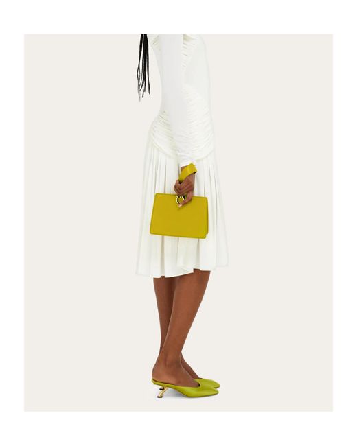 Ferragamo Yellow Mini Clutch