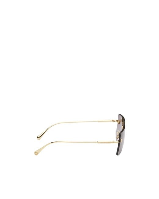 Versace Gray Logo Pattern Sunglasses for men