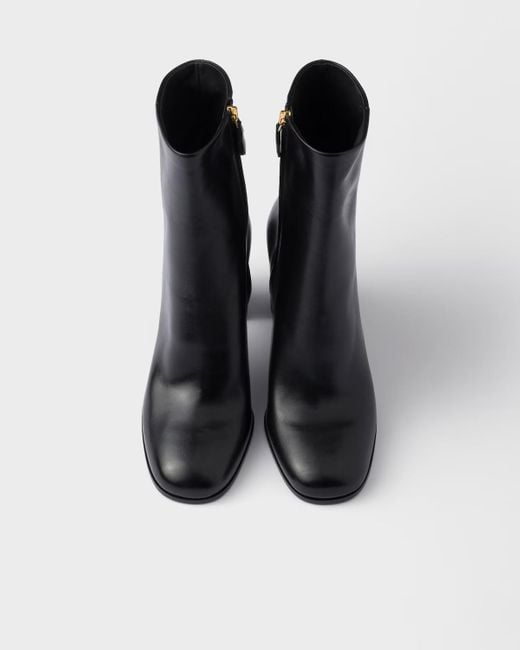 Prada Black Zip-Up Block-Heeled Boots