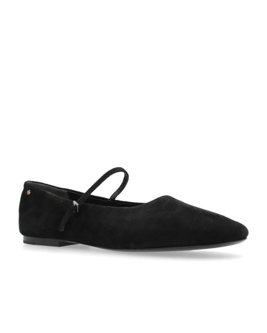 Tory Burch Black Suede Ballet Flats