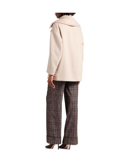 Max Mara Natural Minimalist Double-Breasted Cashmere Coat