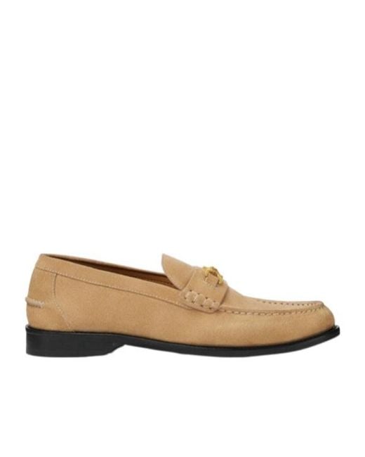 Versace Natural Suede Loafers for men