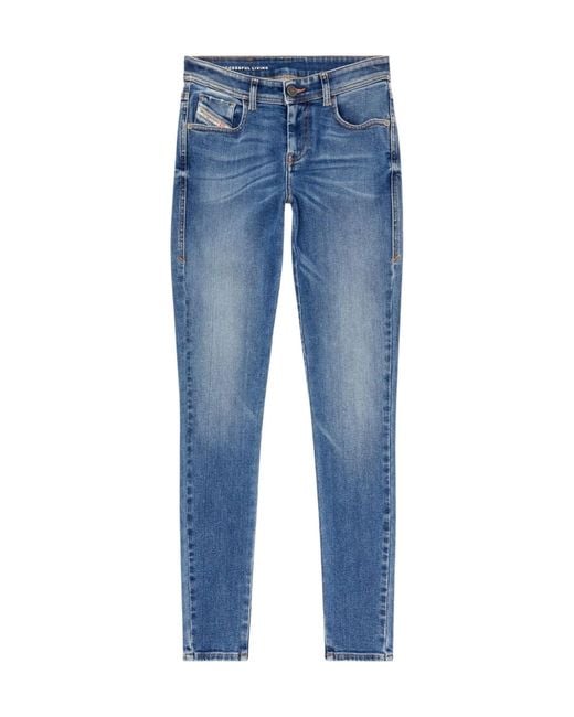 DIESEL Blue 2017 Slandy Super Skinny Mid-Rise Jeans