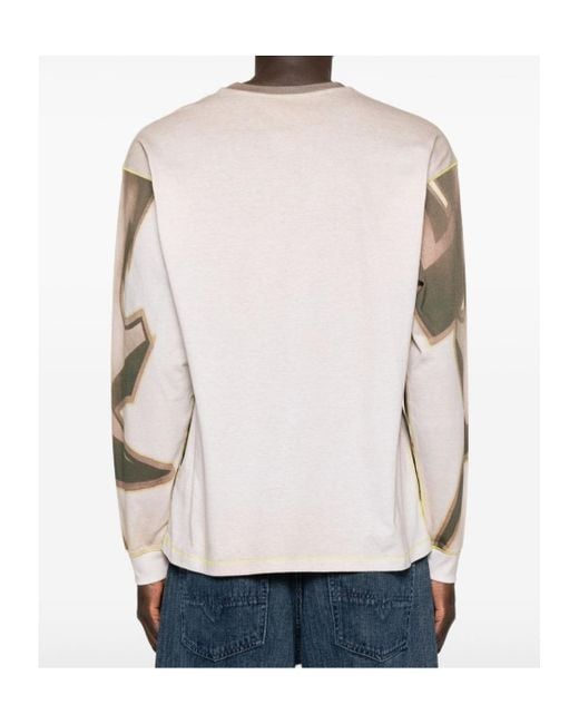 DIESEL Brown T-Boxt-Ls-Show Long Sleeved T-Shirt for men