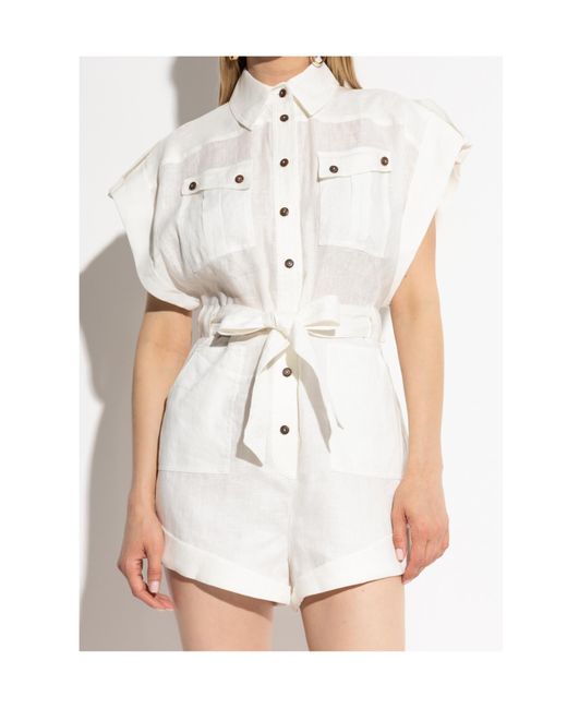 Zimmermann White Rhiannon Playsuit