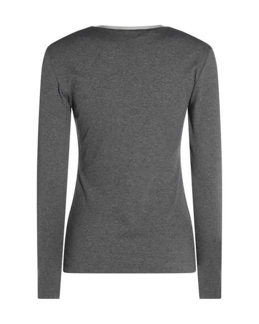 Fabiana Filippi Gray V-Neck Jumper