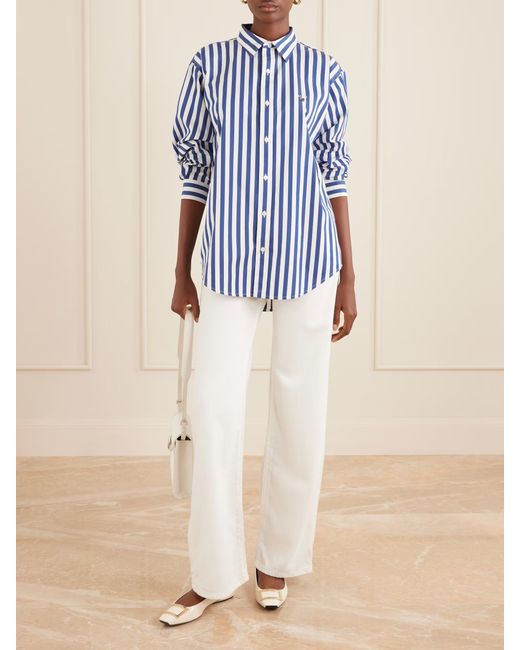 Aimé Leon Dore Blue Striped Cotton-Poplin Shirt