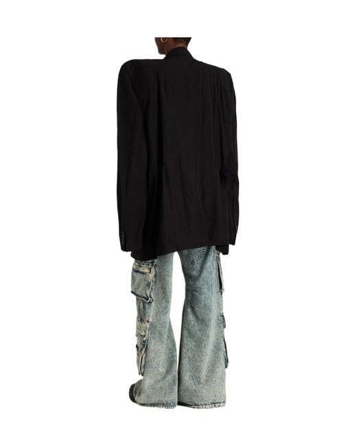 Balenciaga Black Solid-Colored Long Coat