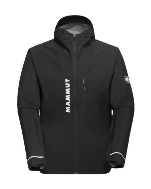 Mammut Black Logo-Print Hooded Jacket for men