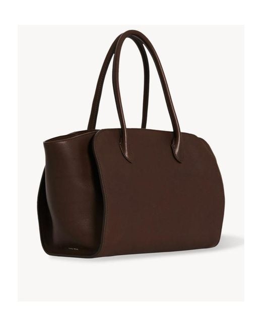 The Row Brown Marlo 12 Leather Bag