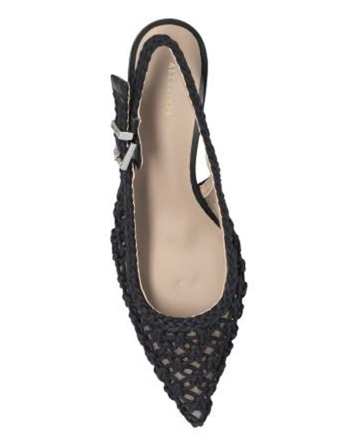 AllSaints Black Woven Slingback Pumps