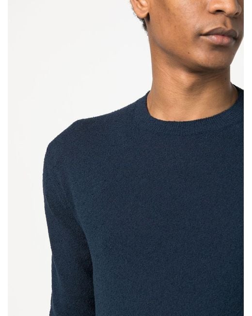 Drumohr Blue Long-Sleeve Knitted Jumper for men