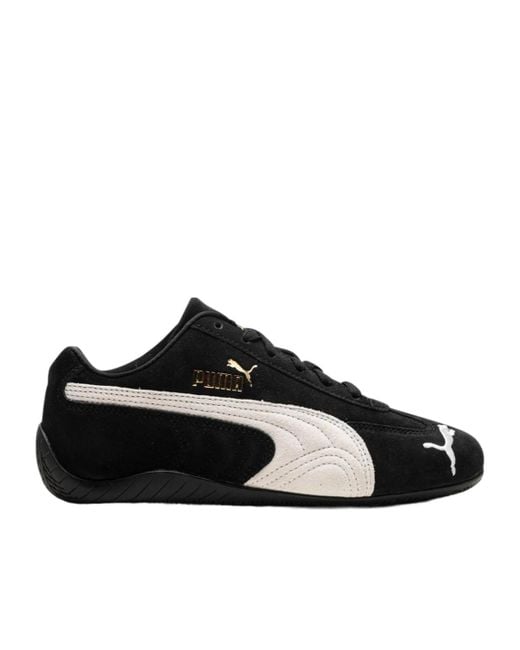 PUMA Black Speedcat Og Logo Detailed Sneakers