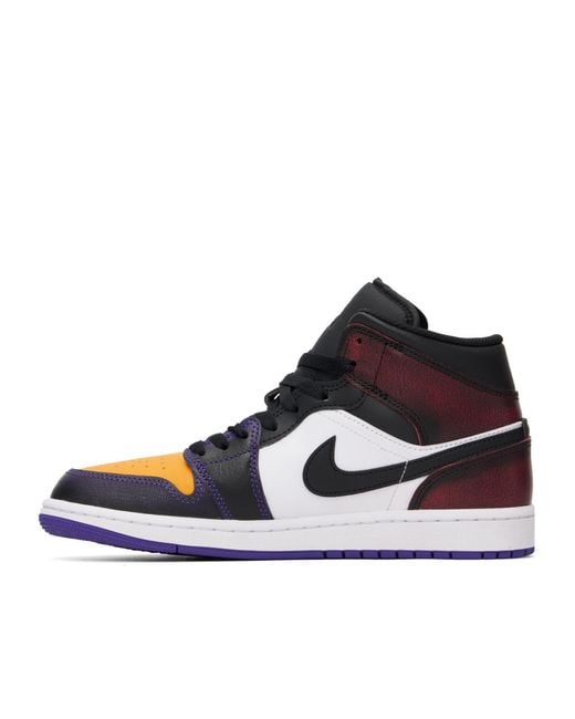 Nike Blue Air Jordan 1 Mid Se High-Top Casual Sneakers for men