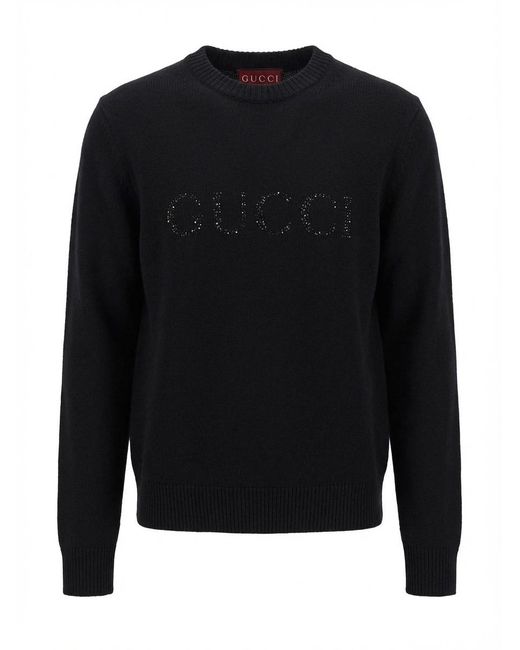 Gucci Black Gg Sequinned Jumper for men