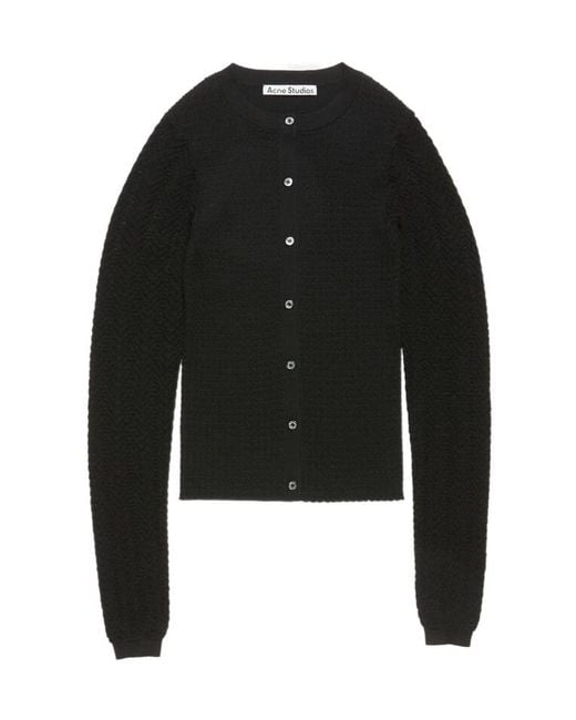 Acne Black Button Knitted Cardigan
