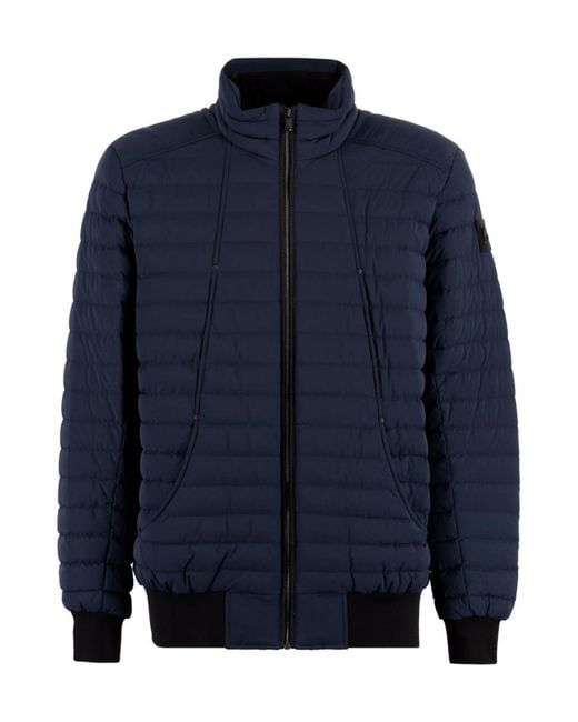 Moose Knuckles Blue Keap Padded Bomber Jacket for men