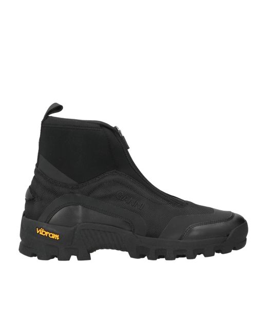 Ganni Black Solid-Colored Ankle Boots