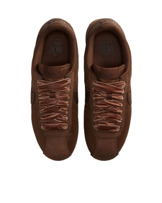 Nike Brown Cortez Lace-Up Sneakers