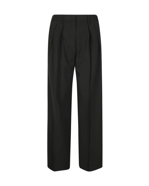 Forte_forte Black Belt Loop Casual Pants