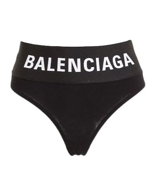 Balenciaga Black Solid Color Stretch Triangle Underpants