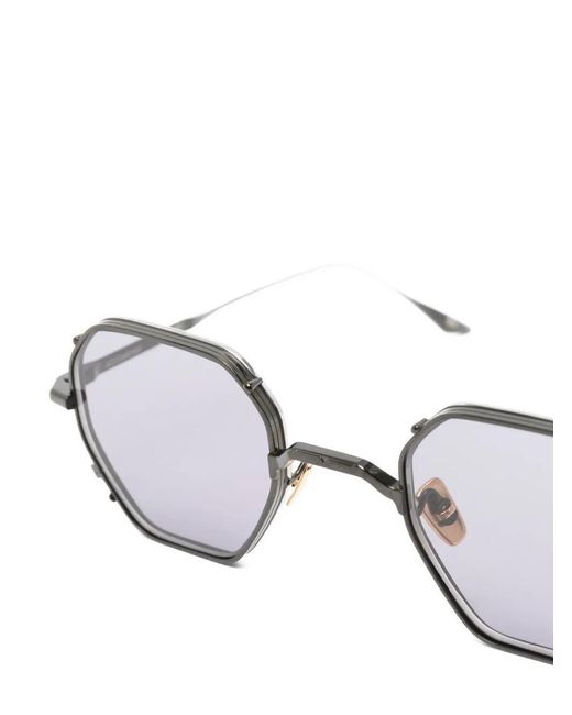 Jacques Marie Mage White 'Verlaine' Sunglasses for men