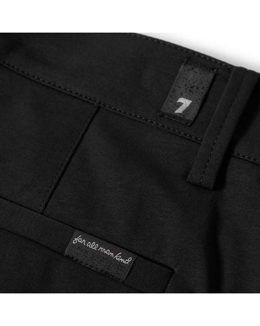 7 For All Mankind Black Straight-Leg Casual Trousers for men