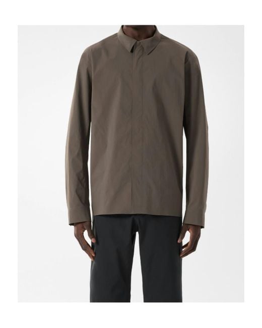 Veilance Gray Metry Shirt Ls for men
