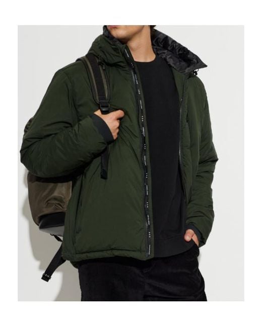 Canada Goose Green Lodge Hooded Down Jacket for men