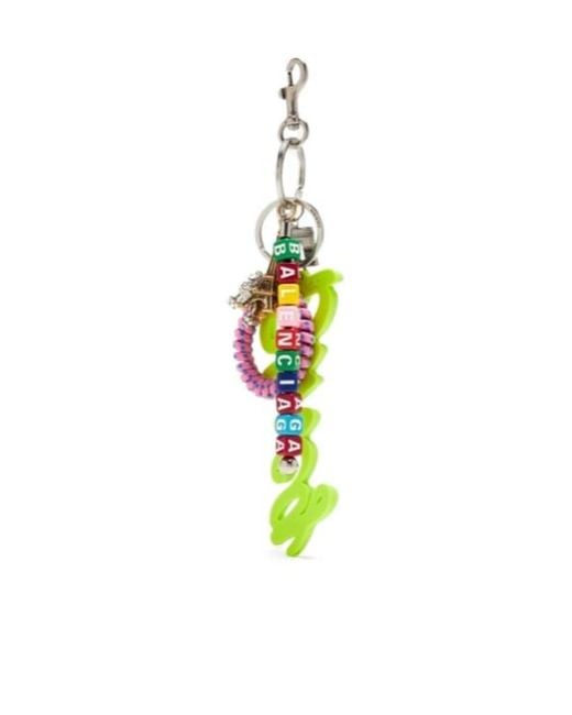 Balenciaga White Charm/Keychain Blncg