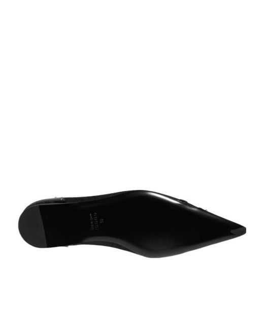 Gucci Black Point-Toe Studded Loafer for men