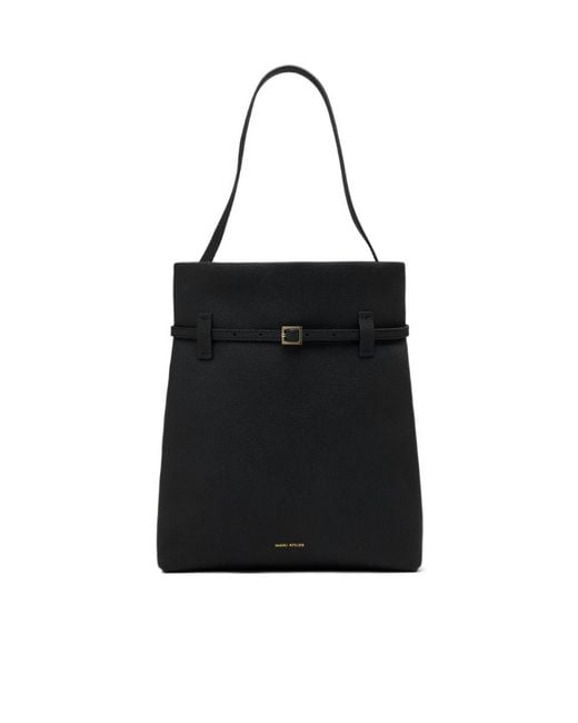 MANU Atelier Black Tote Du Jour Medium Shoulder Bag