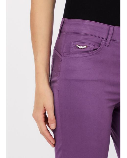 Liu Jo Purple Cuffed Pocket Trousers