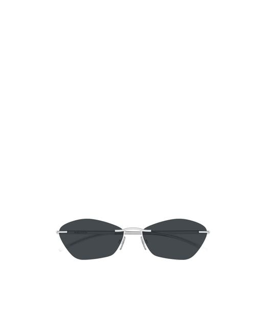 McQueen White Eyewear Irregular Frame Sunglasses for men