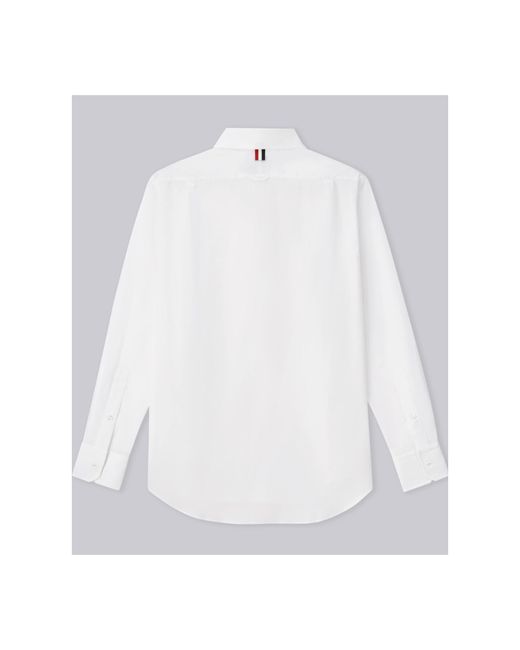 Thom Browne White Long-Sleeved Shirt for men