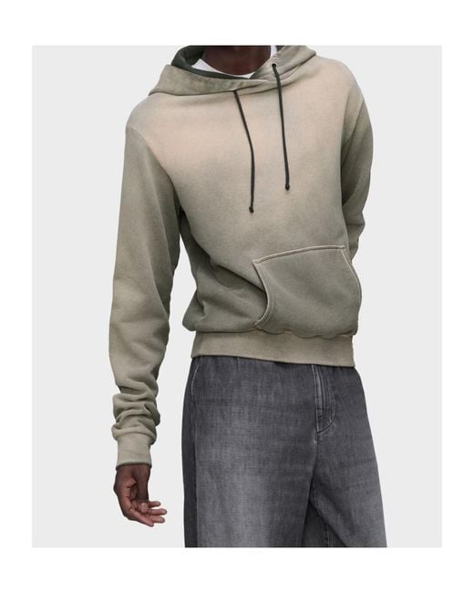 Maison Margiela Gray Washed Drawstring Hoodie for men