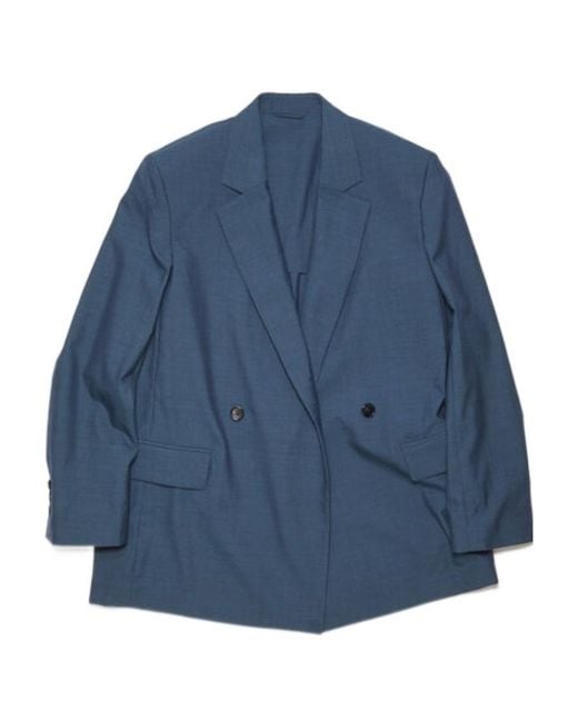 Acne Blue Double-Breasted Tailored Jacket