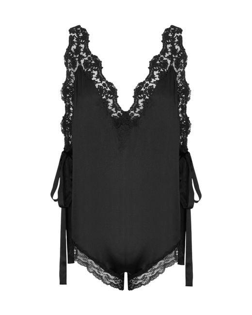 Saint Laurent Black Laced Romper
