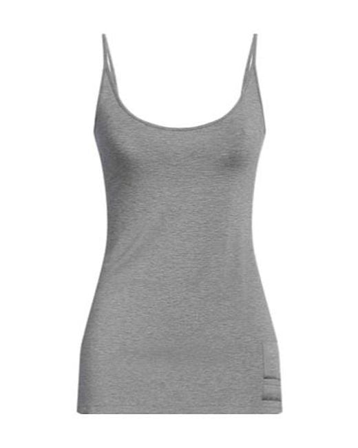 Burberry Gray Solid Color Sleeveless T-Shirt