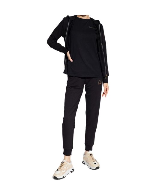 EA7 Blue Logo-Embellished Tracksuit