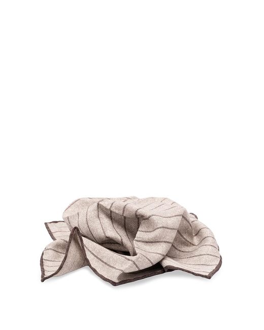 Brunello Cucinelli Pink Striped Pocket Square for men