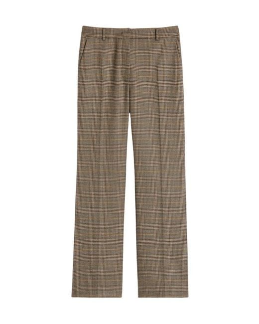 Weekend by Maxmara Gray Checked Tailored Trousers